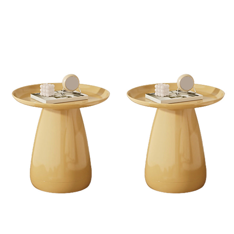 Moderna noche redonda de mesa de plástico acento de mesa para dormitorio