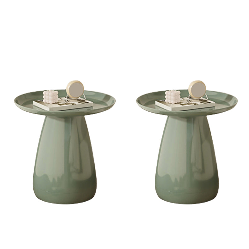 Moderna noche redonda de mesa de plástico acento de mesa para dormitorio