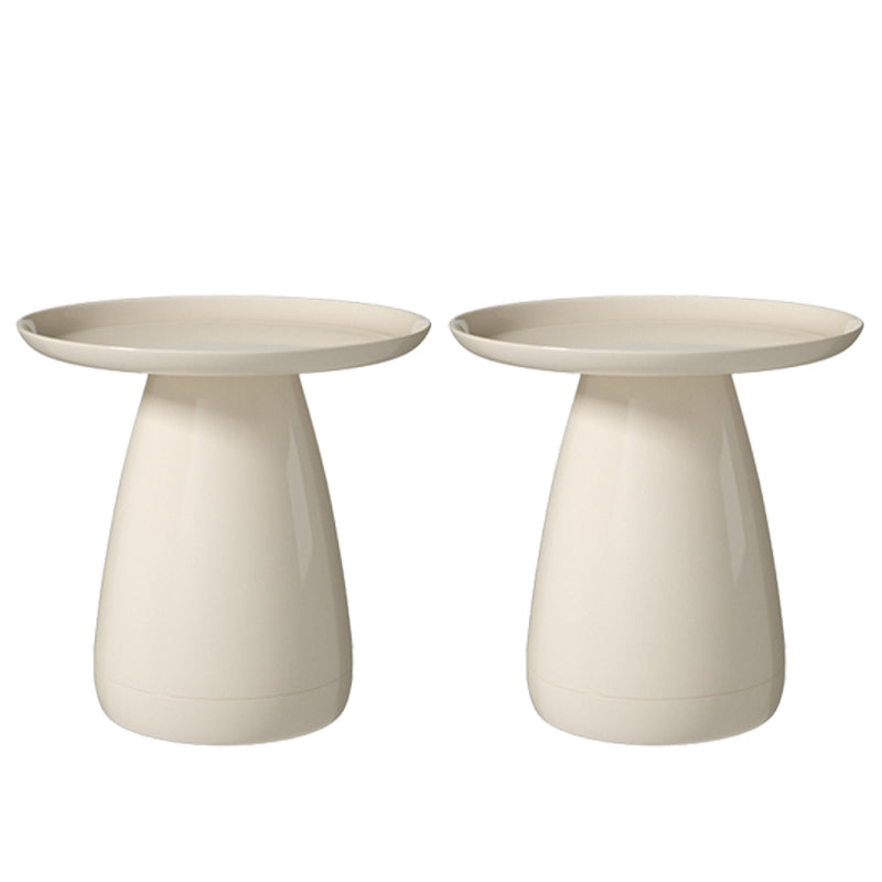 Moderna noche redonda de mesa de plástico acento de mesa para dormitorio