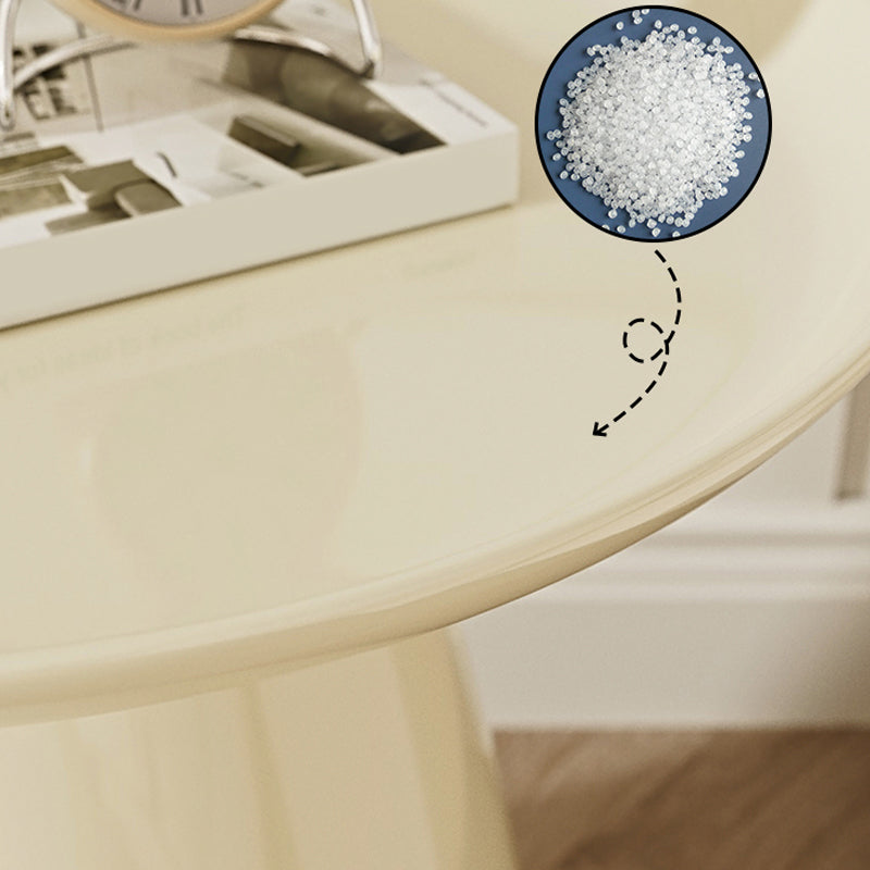 Moderna noche redonda de mesa de plástico acento de mesa para dormitorio