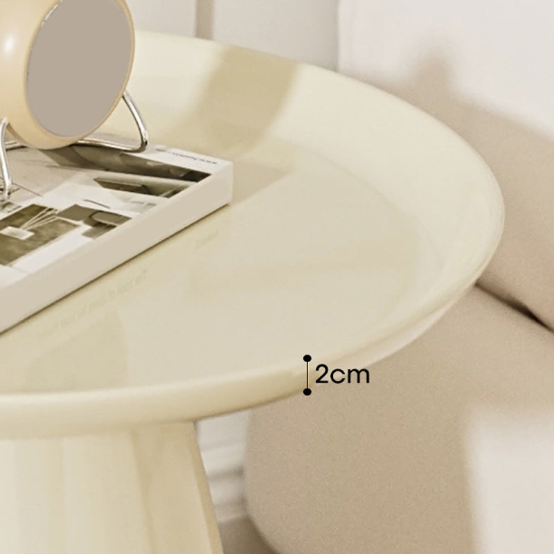 Moderna noche redonda de mesa de plástico acento de mesa para dormitorio