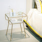 Comodino da tavolo di accento di vetro contemporaneo 23,6 "comodino da letto alto
