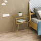 Comodino da tavolo di accento di vetro contemporaneo 23,6 "comodino da letto alto