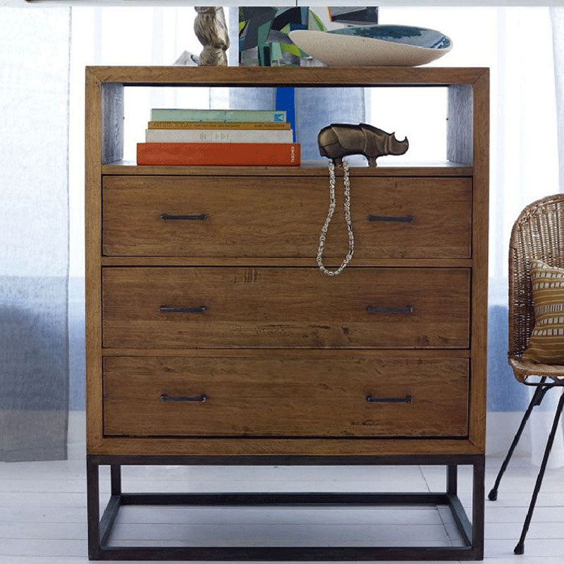 Mesa nocturna de almacenamiento de cajones nocturnos de cama de cama industrial para dormitorio