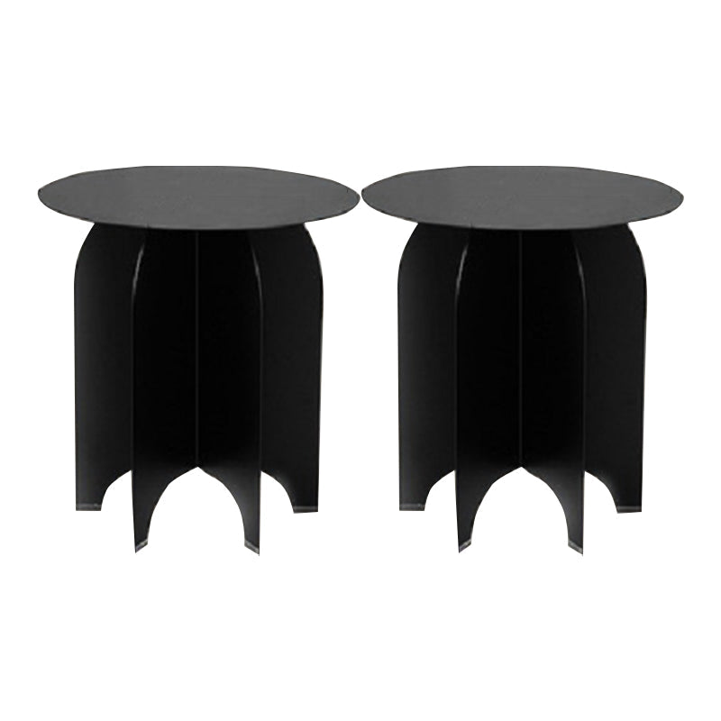 Industrial Metal Accent Table Nightstand 16.7" Tall Bed Nightstand