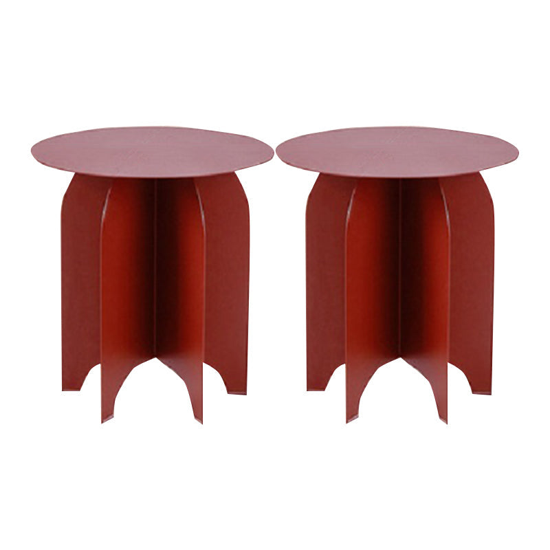 Industrial Metal Accent Table Nightstand 16.7" Tall Bed Nightstand