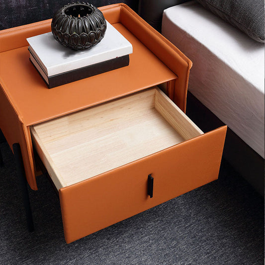 19.69 "Las patas de la mesita de noche de madera de alto incluyen el gabinete de la noche con 1 cajón