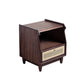 1 Drawer Night Table Modern Solid Wood Nightstand ,20.5" Tall Light Walnut 1 Piece Clearhalo 'Bedroom Furniture' 'furn' 'furn_night_stand' 'Furniture' 'night_stand' 'Nightstands' 6036639