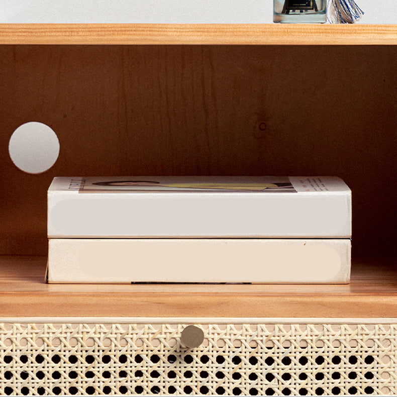 1 Drawer Night Table Modern Solid Wood Nightstand ,20.5" Tall Clearhalo 'Bedroom Furniture' 'furn' 'furn_night_stand' 'Furniture' 'night_stand' 'Nightstands' 6036646