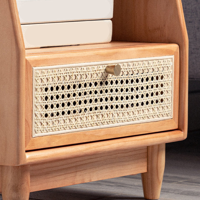 1 Drawer Night Table Modern Solid Wood Nightstand ,20.5" Tall Clearhalo 'Bedroom Furniture' 'furn' 'furn_night_stand' 'Furniture' 'night_stand' 'Nightstands' 6036651