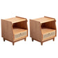1 Drawer Night Table Modern Solid Wood Nightstand ,20.5" Tall Cherry 2 Piece Set Clearhalo 'Bedroom Furniture' 'furn' 'furn_night_stand' 'Furniture' 'night_stand' 'Nightstands' 6036653