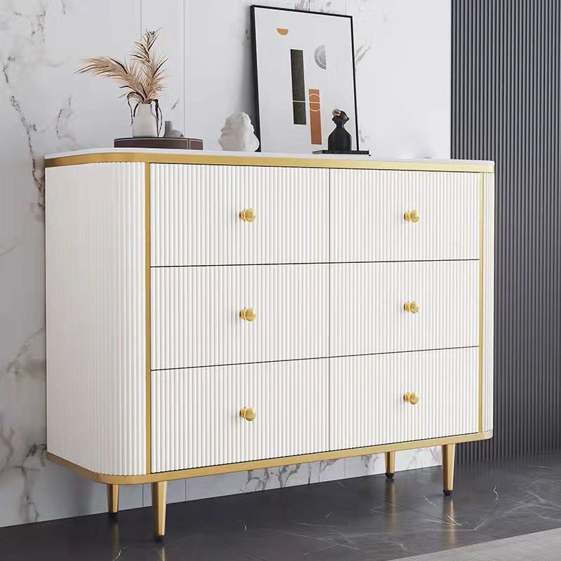 Glam Stone Bedroom Chest White 15" Wide Storage Chest with Drawers Clearhalo 'Bedroom Furniture' 'Dressers & Chests' 'dressers_chests' 'furn' 'furn_dressers_chests' 'Furniture' 6036729