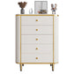 Glam Stone Bedroom Chest White 15" Wide Storage Chest with Drawers White 5 Clearhalo 'Bedroom Furniture' 'Dressers & Chests' 'dressers_chests' 'furn' 'furn_dressers_chests' 'Furniture' 6036730