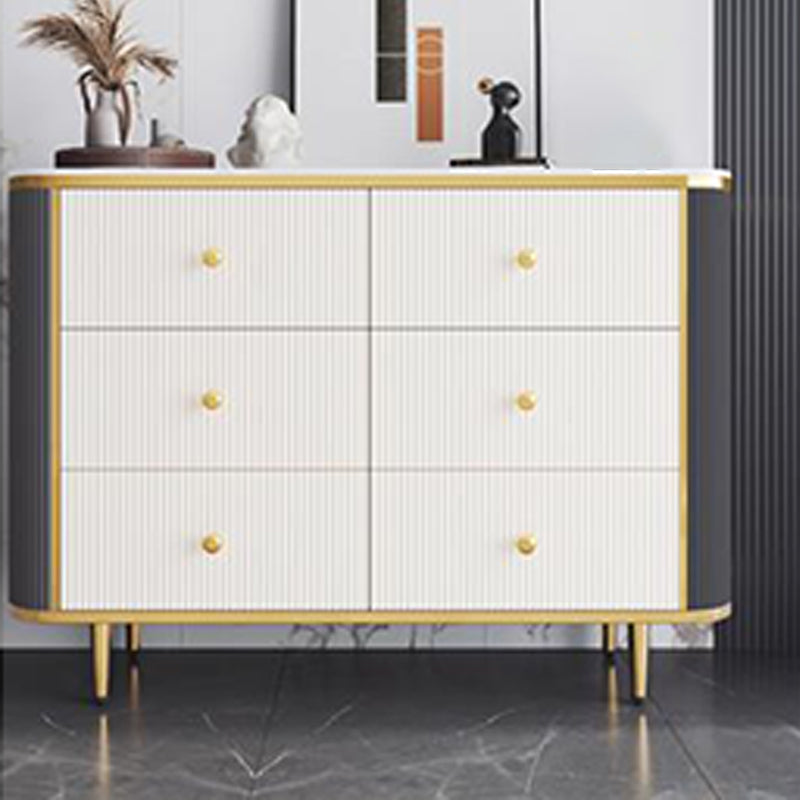 Glam Stone Bedroom Chest White 15" Wide Storage Chest with Drawers Black White 6 Clearhalo 'Bedroom Furniture' 'Dressers & Chests' 'dressers_chests' 'furn' 'furn_dressers_chests' 'Furniture' 6036733