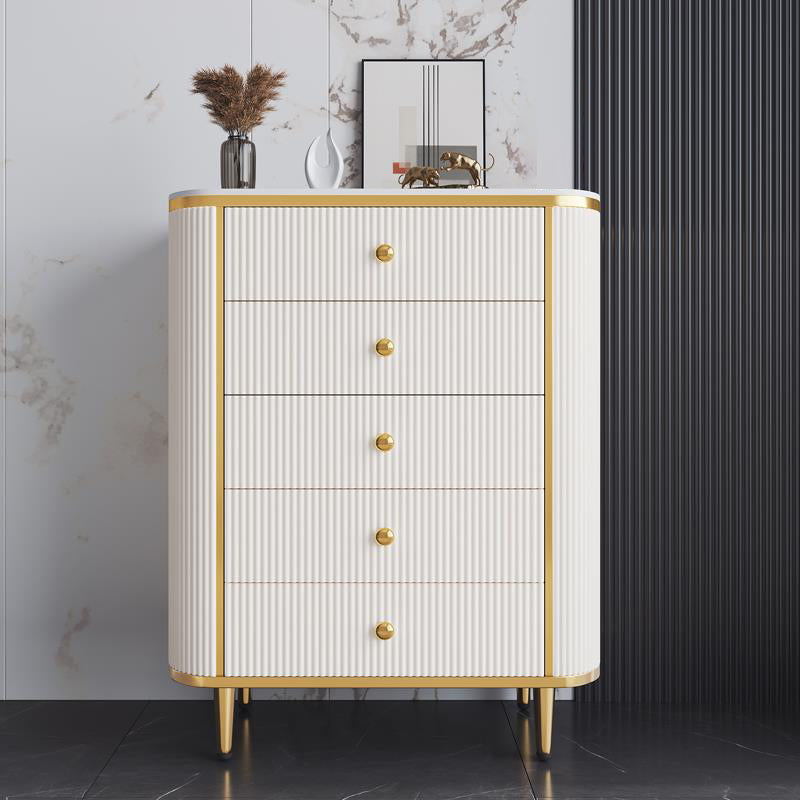 Glam Stone Bedroom Chest White 15" Wide Storage Chest with Drawers Clearhalo 'Bedroom Furniture' 'Dressers & Chests' 'dressers_chests' 'furn' 'furn_dressers_chests' 'Furniture' 6036734