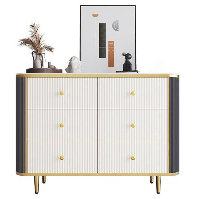 Glam Stone Bedroom Chest White 15" Wide Storage Chest with Drawers Clearhalo 'Bedroom Furniture' 'Dressers & Chests' 'dressers_chests' 'furn' 'furn_dressers_chests' 'Furniture' 6036738