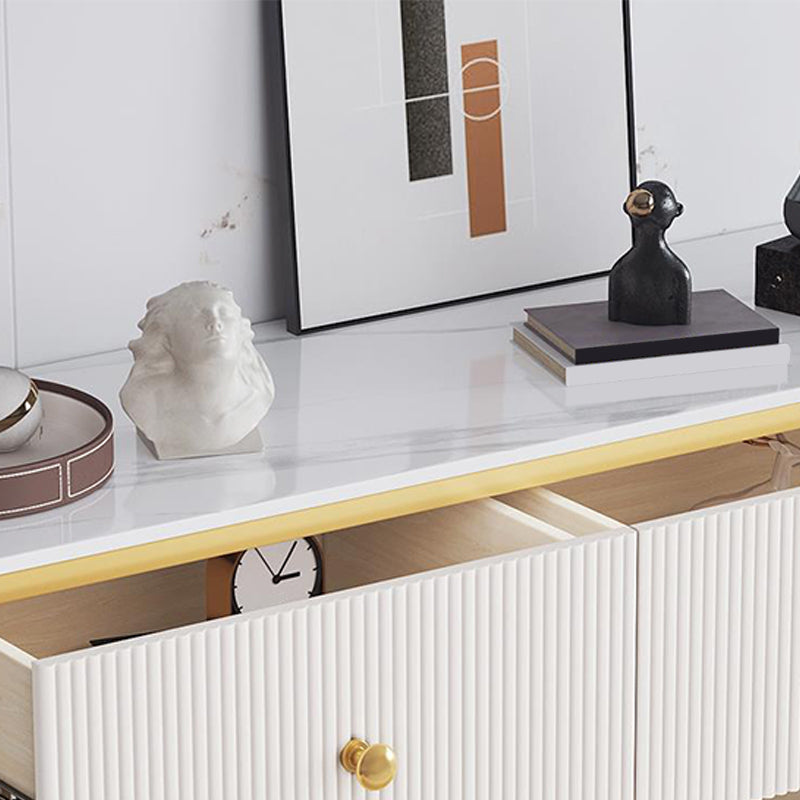 Glam Stone Bedroom Chest White 15" Wide Storage Chest with Drawers Clearhalo 'Bedroom Furniture' 'Dressers & Chests' 'dressers_chests' 'furn' 'furn_dressers_chests' 'Furniture' 6036742
