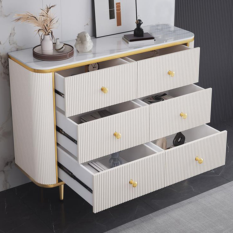Glam Stone Bedroom Chest White 15" Wide Storage Chest with Drawers Clearhalo 'Bedroom Furniture' 'Dressers & Chests' 'dressers_chests' 'furn' 'furn_dressers_chests' 'Furniture' 6036743
