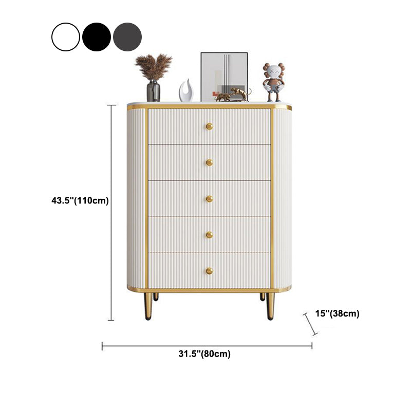 Glam Stone Bedroom Chest White 15" Wide Storage Chest with Drawers Clearhalo 'Bedroom Furniture' 'Dressers & Chests' 'dressers_chests' 'furn' 'furn_dressers_chests' 'Furniture' 6036744