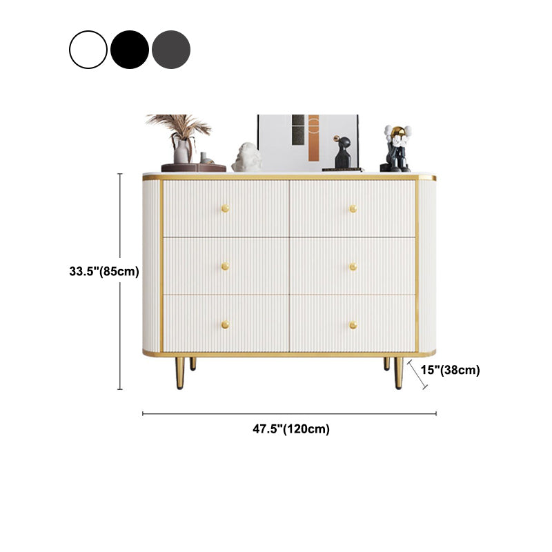 Glam Stone Bedroom Chest White 15" Wide Storage Chest with Drawers Clearhalo 'Bedroom Furniture' 'Dressers & Chests' 'dressers_chests' 'furn' 'furn_dressers_chests' 'Furniture' 6036745