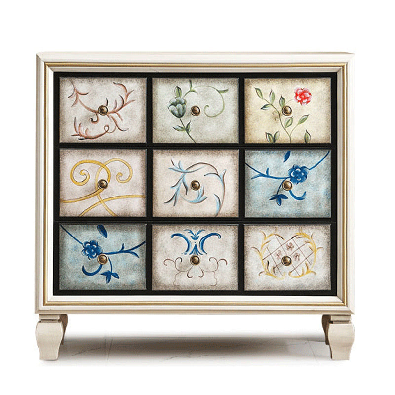 16.38-inch W Dressoir Amerikaan Traditionele vaste houten opbergkist