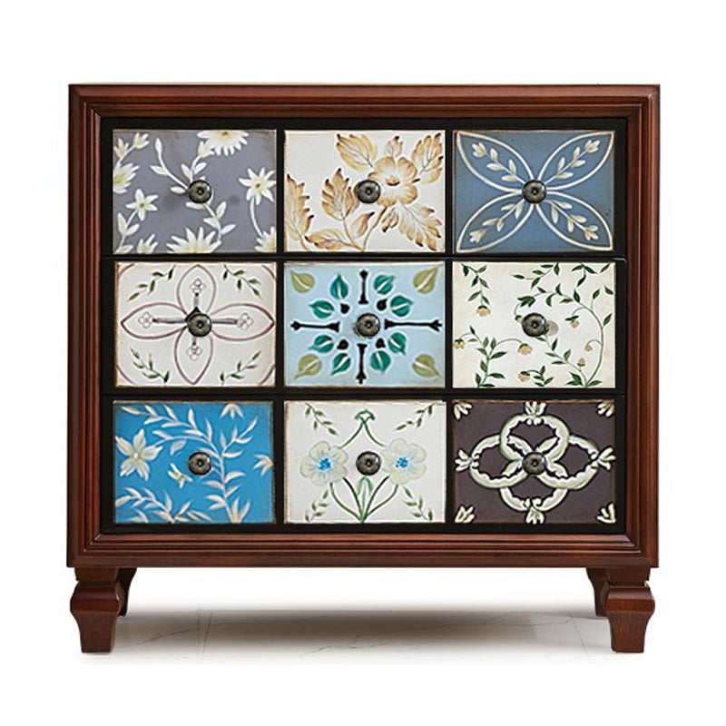 16.38-inch W Dressoir Amerikaan Traditionele vaste houten opbergkist