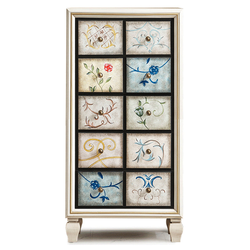 16.38-inch W Dressoir Amerikaan Traditionele vaste houten opbergkist