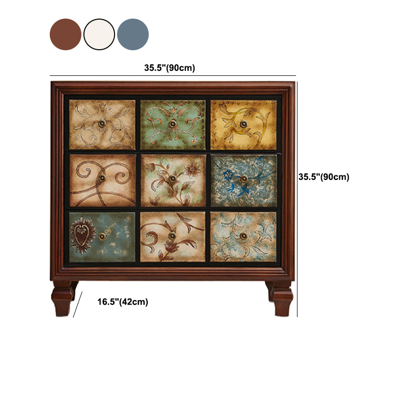 16.38-inch W Dressoir Amerikaan Traditionele vaste houten opbergkist