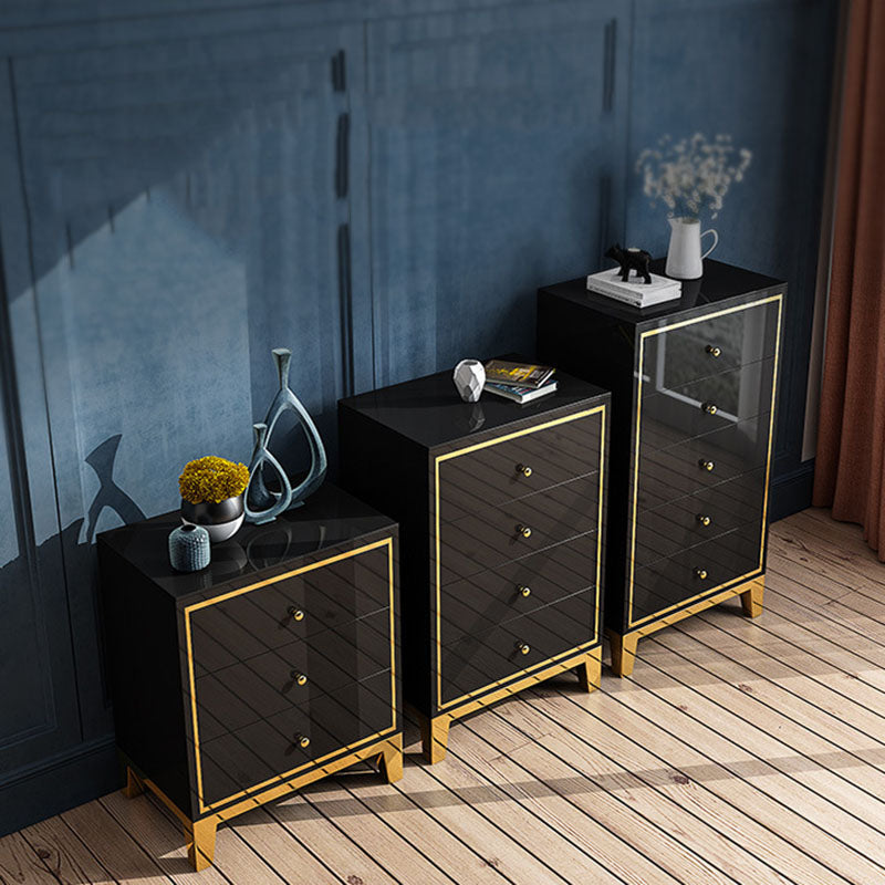 Slaapkamer glamour houten opbergkist verticale borst met laden