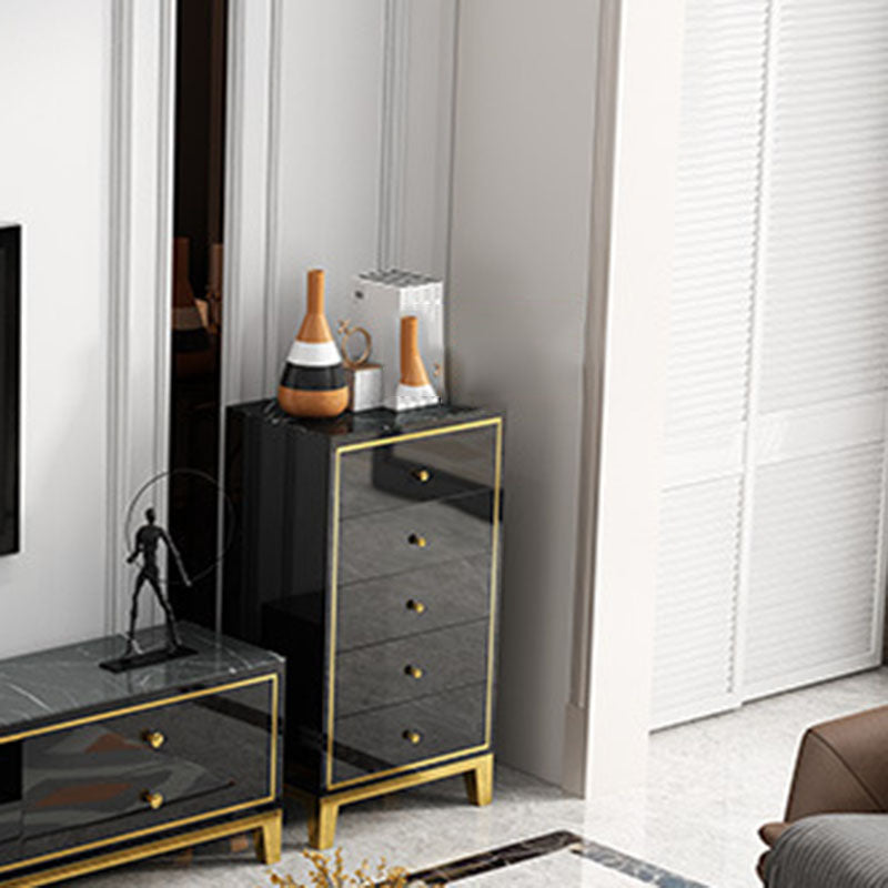 Slaapkamer glamour houten opbergkist verticale borst met laden