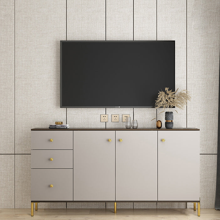 Glam Manufactured Wood TV Stand Bedroom TV Cabinet with 3 Drawers 71"L x 12"W x 36"H Clearhalo 'furn' 'furn_tv_stands_entertainment_centers' 'Furniture' 'Living Room Furniture' 'TV Stands & Entertainment Centers' 'TV Stands & Media Storage Furniture' 'tv_stands_entertainment_centers' 6036889