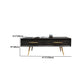 Glam Style TV Stand Black Colour Wood TV Console with Open Storage