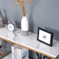 12 "W Modern Marble Console Table Accento resistente al pavimento Resistente Tavolo per Hall