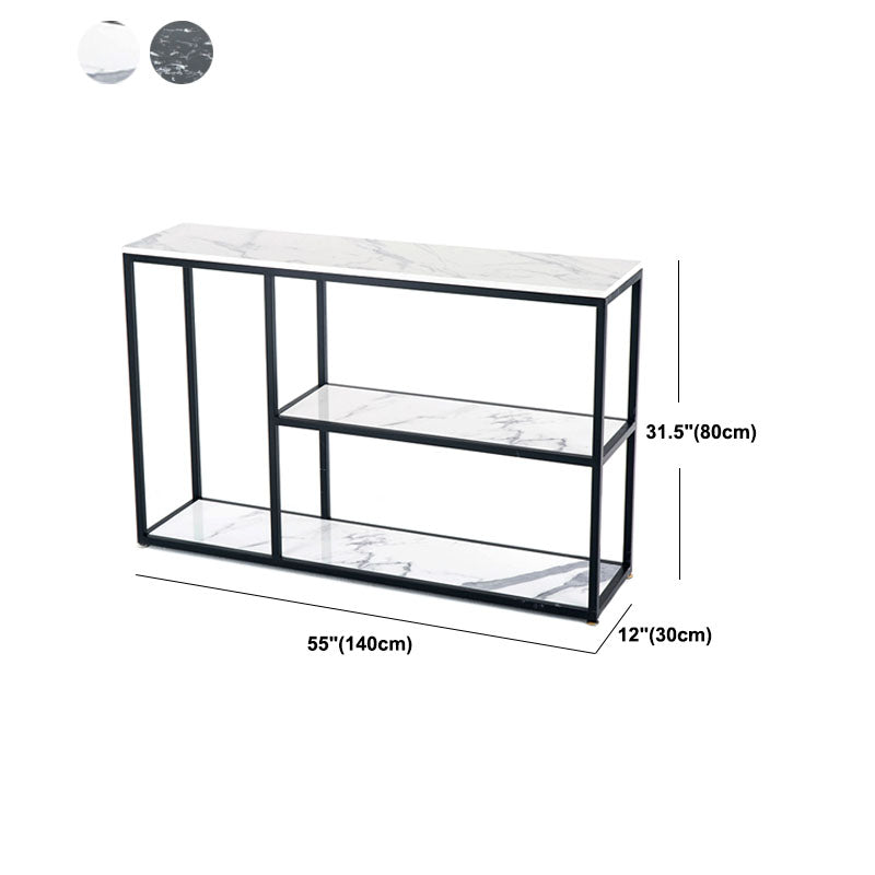 12 "W Modern Marble Console Table Accento resistente al pavimento Resistente Tavolo per Hall