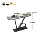 Tavolo da console in pietra mezzi luna 12 "W tavolo accento resistente alla macchia glam per Hall