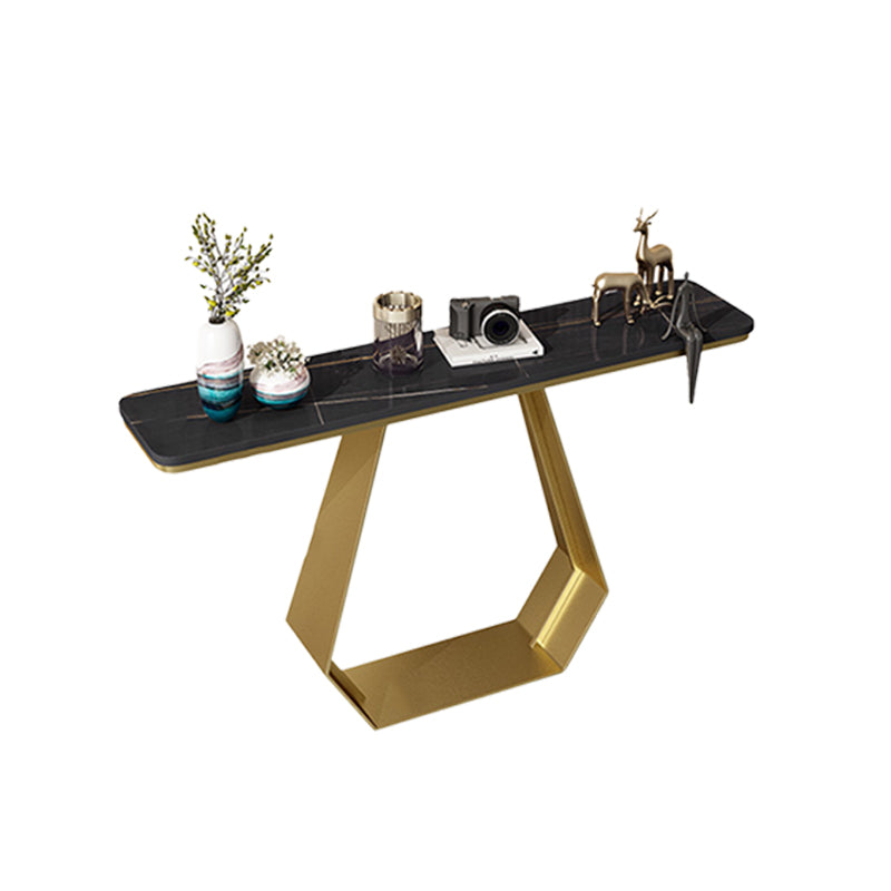 11" Wide Stone Contemporary Console Table Rectangle Accent Table Clearhalo 'Console Tables' 'console_tables' 'Entry & Mudroom Furniture' 'furn' 'furn_console_tables' 'Furniture' 6037127