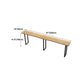 Metal Bar Table Rectangle Wood Top Bistro Pub Table Modern Style Breakfast Table