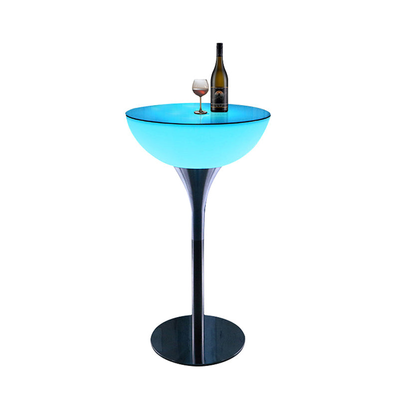 Polyethylene Round Table Industrial Style Restaurant Nightclub Lighting Bar Table Clearhalo 'Bar Furniture' 'Bar Tables' 'bar_tables' 'furn' 'furn_bar_tables' 'Furniture' 'Kitchen & Dining Furniture' 6037187