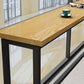 Modern Wood Counter Table Rectangle Top Table with Black Base Clearhalo 'Bar Furniture' 'Bar Tables' 'bar_tables' 'furn' 'furn_bar_tables' 'Furniture' 'Kitchen & Dining Furniture' 6037360