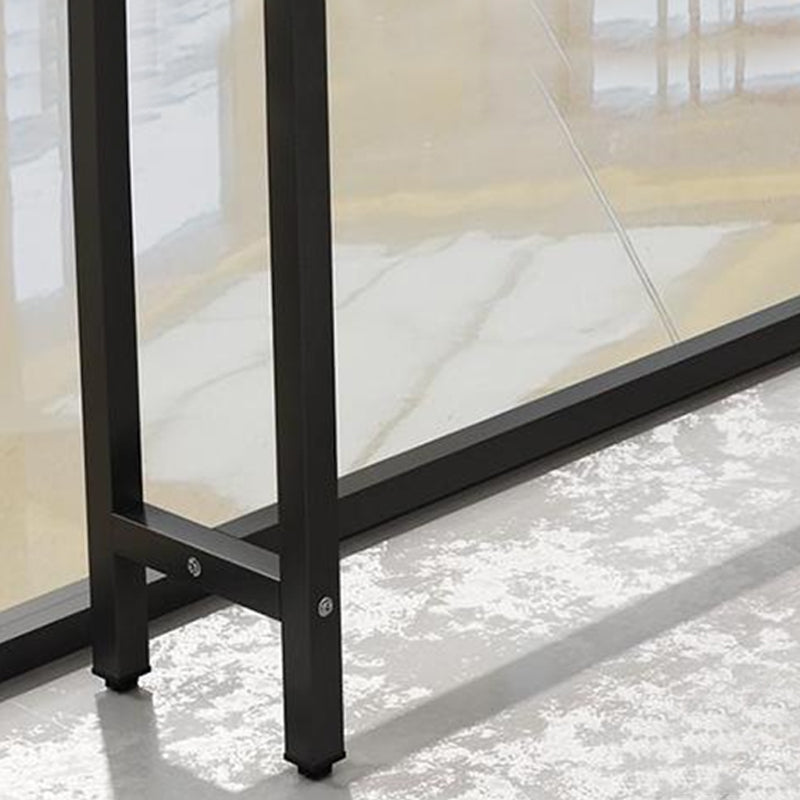 Modern Wood Counter Table Rectangle Top Table with Black Base Clearhalo 'Bar Furniture' 'Bar Tables' 'bar_tables' 'furn' 'furn_bar_tables' 'Furniture' 'Kitchen & Dining Furniture' 6037363