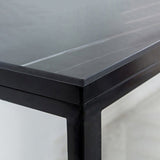 Faux Marble Counter Dining Table Contemporary Metal Base Counter Wine Table