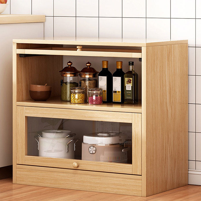 Server da pranzo in legno con porte di vetro moderno server buffet per cucina