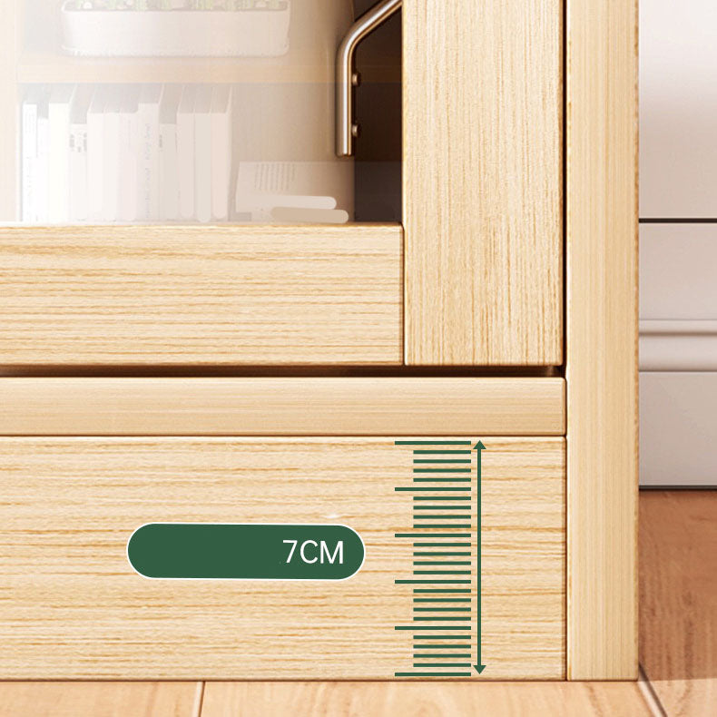 Server da pranzo in legno con porte di vetro moderno server buffet per cucina