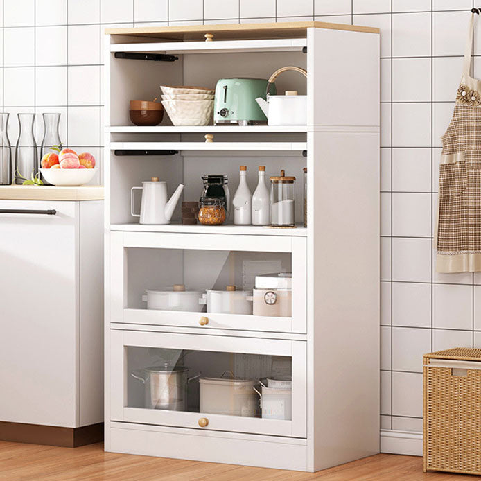 Server da pranzo in legno con porte di vetro moderno server buffet per cucina
