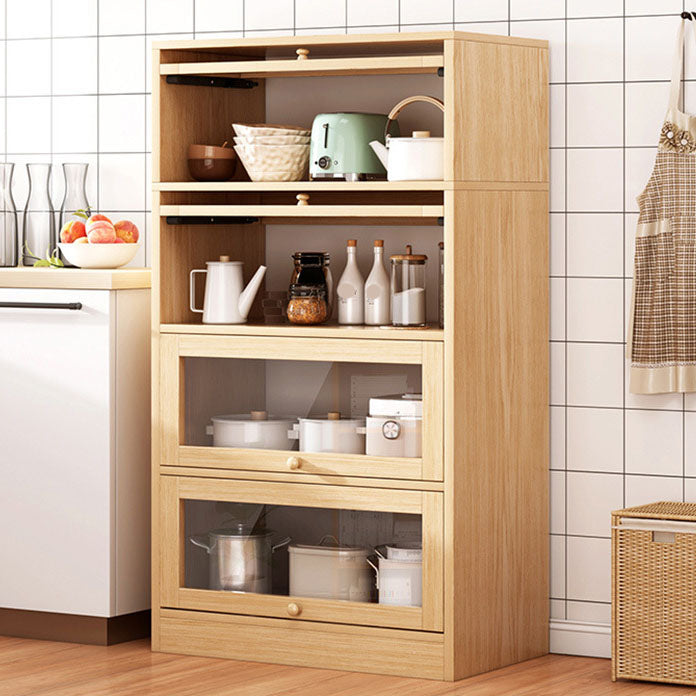 Server da pranzo in legno con porte di vetro moderno server buffet per cucina