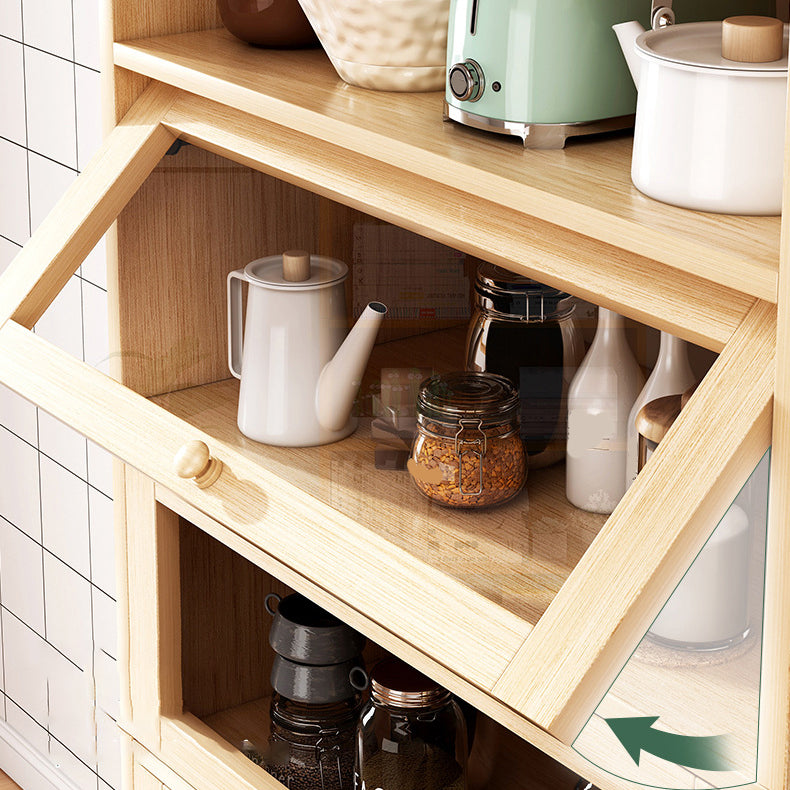 Server da pranzo in legno con porte di vetro moderno server buffet per cucina