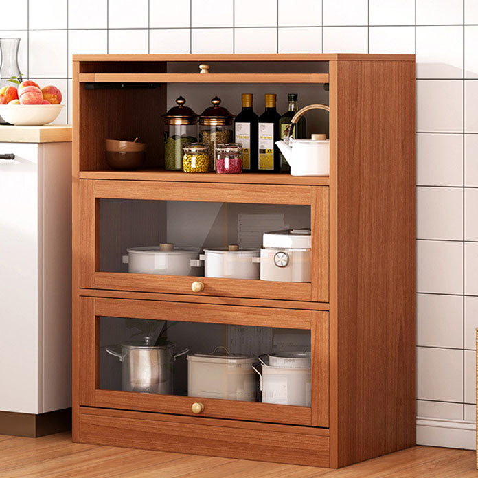 Server da pranzo in legno con porte di vetro moderno server buffet per cucina