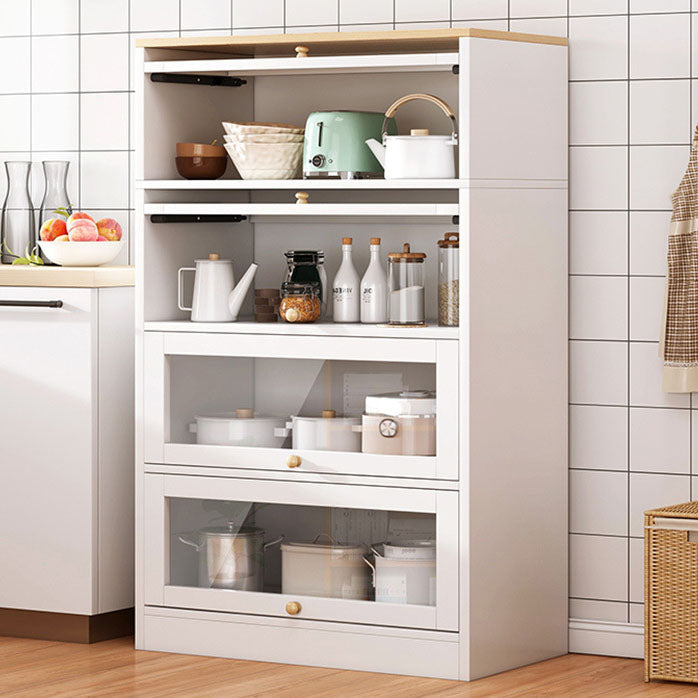 Server da pranzo in legno con porte di vetro moderno server buffet per cucina