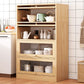 Server da pranzo in legno con porte di vetro moderno server buffet per cucina