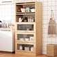 Server da pranzo in legno con porte di vetro moderno server buffet per cucina